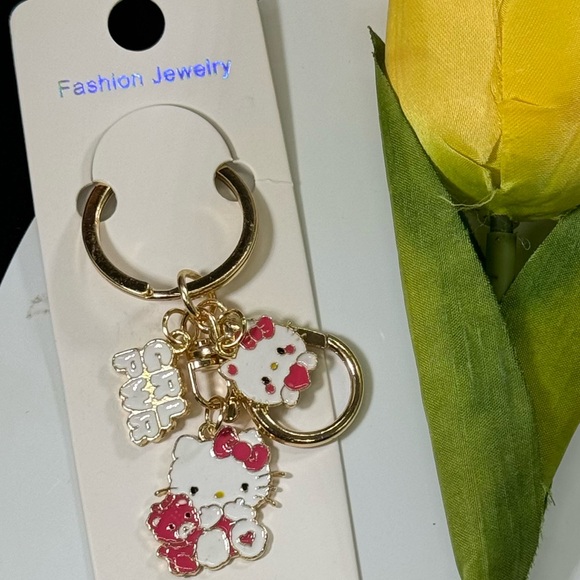 BAG CHARM Hello Kitty Pink GRL PWR Charm Keychain Bag Charm by MINT - Picture 2 of 7